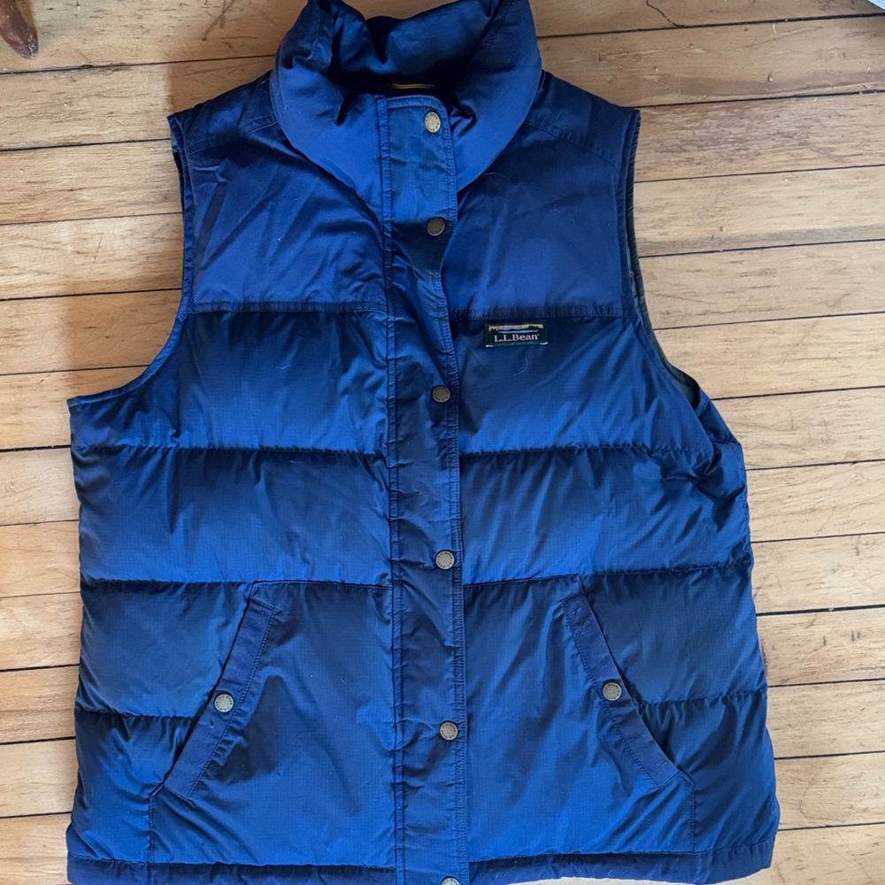 L.L. Bean Navy Quilted Vest